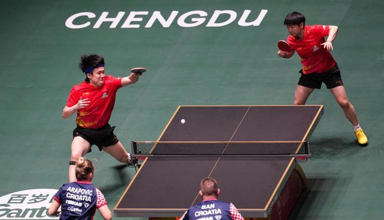 成都乒乓球混團世界杯比賽精彩瞬間