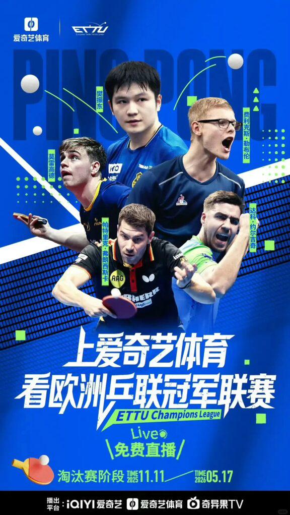 歐冠八強戰殺到！國乒雙星領銜，呢啲睇點唔好錯過